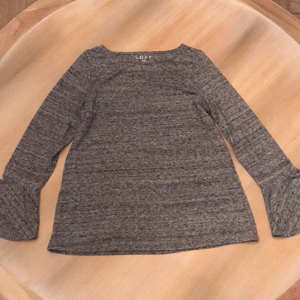 Grey and black long sleeve loft shirt